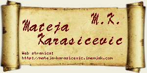 Mateja Karašićević vizit kartica